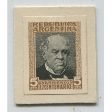 ARGENTINA 1911 GJ 316 CUÑO PRUEBA DE IMPRESIÓN ENSAYO EN COLOR ADOPTADO